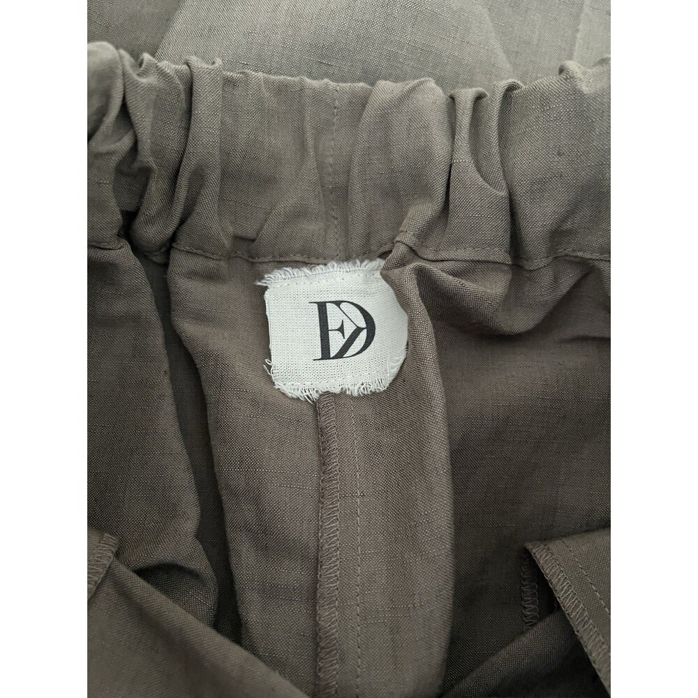 EKD The Libre Culotte Pant In Truffle Size XS EUC Silk & Linen - Picture 5 of 9